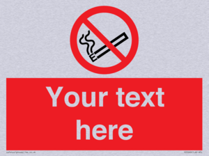 Custom No E-cigarettes / Vaping Sign